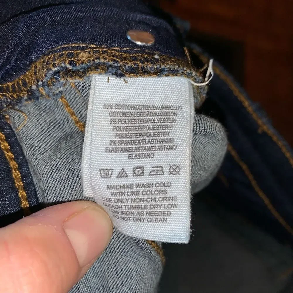 Free People dark wash destroyed size 24 normcore ankle jeans